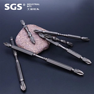 SGS 6.35mm natural color screwdriver set head S2 alloy steel belt high-strength double cross high-torque screwdriver