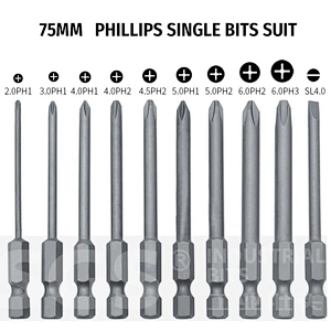 SGS single-head cross bit set, electric screwdriver bit combination, bit nozzle S2 strong magnetic beatle beaten multi-specifica