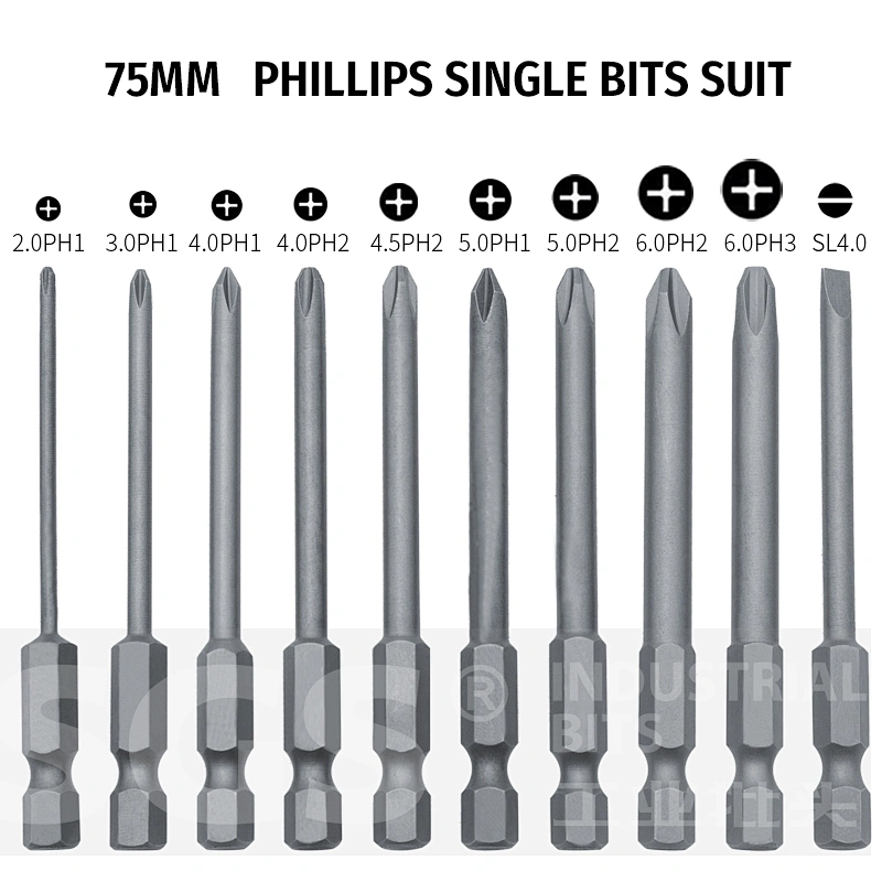 SGS single-head cross bit set, electric screwdriver bit combination, bit nozzle S2 strong magnetic beatle beaten multi-specifica