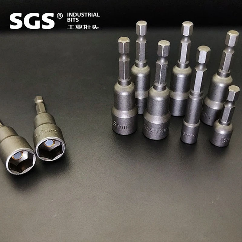 SGS6.35mm5pc Suction card combination batch nozzle Beatle screwdriver set Strong magnetic inner hexagonal pneumatic bit socket