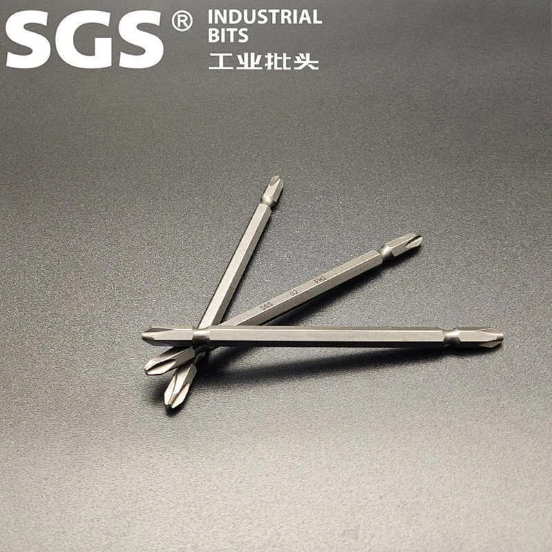 SGS 6.35mm High Torque 10PC Universal magnetic coil PH2 wind tip S2 double head cross positioning screw head