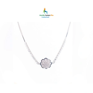 silver flower bracelet