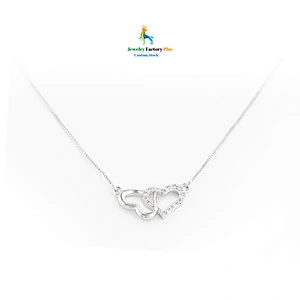 double heart  necklace