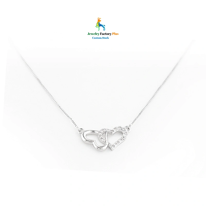 double heart  necklace