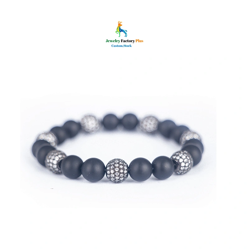 black bead bracelet