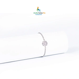 silver flower bracelet