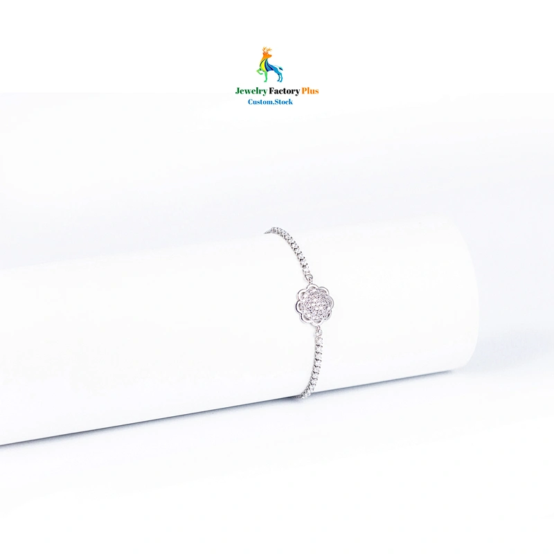 silver flower bracelet