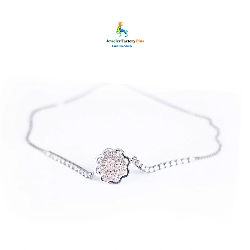 silver flower bracelet