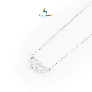 double heart  necklace