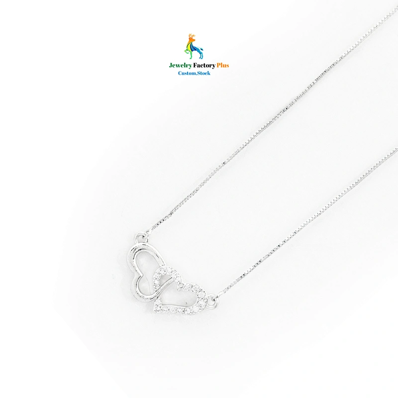 double heart  necklace