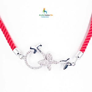 red braided bracelet