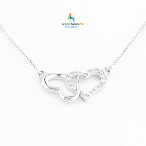 double heart  necklace