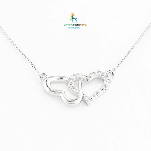 double heart  necklace