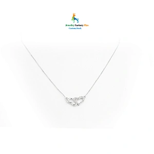 double heart  necklace