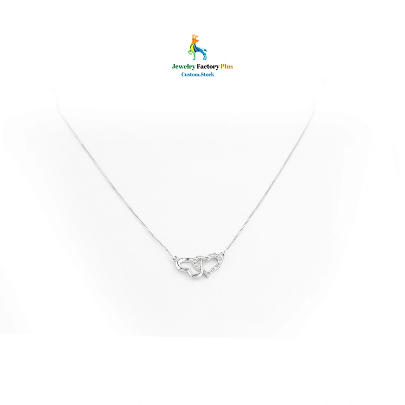 double heart  necklace