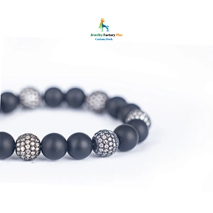 black bead bracelet