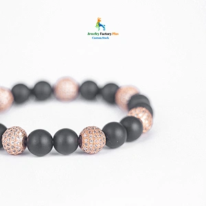 black bead bracelet