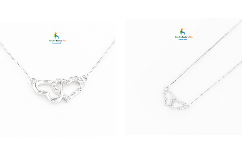 double heart necklace