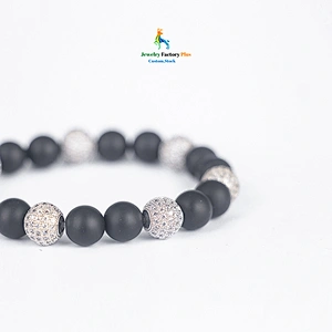 black bead bracelet