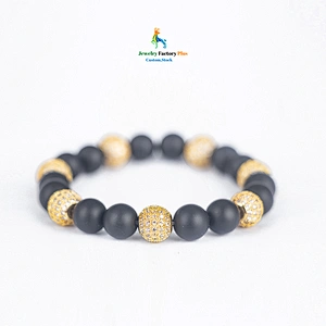 black bead bracelet