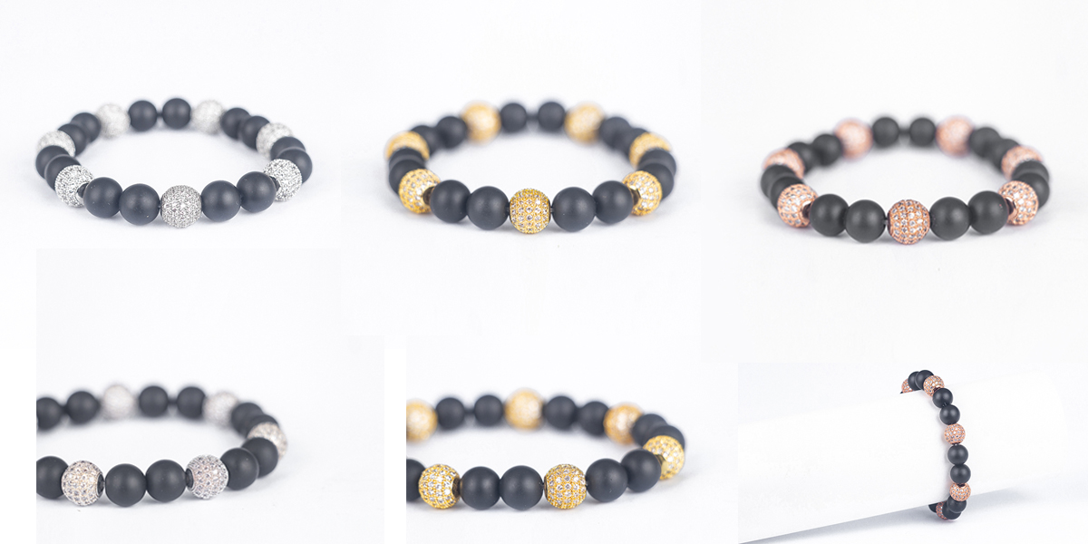 black bead bracelet
