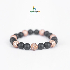 black bead bracelet