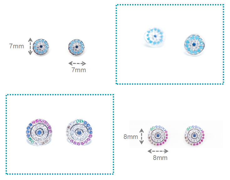 lucky round stud earrings