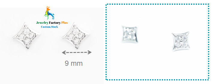 square stud earrings