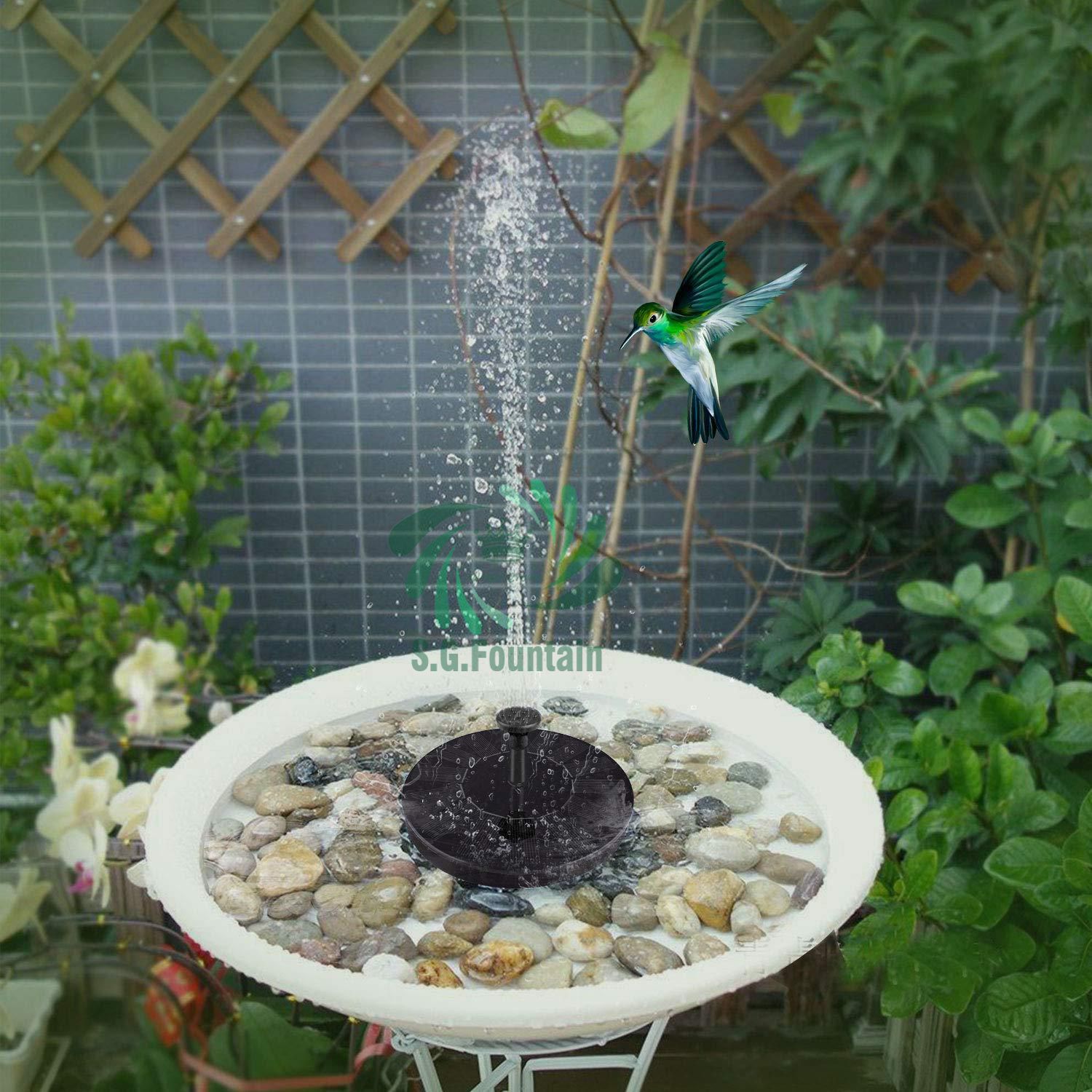 Solar fountains, outdoor pools, water features, Floating Mini Fountains
