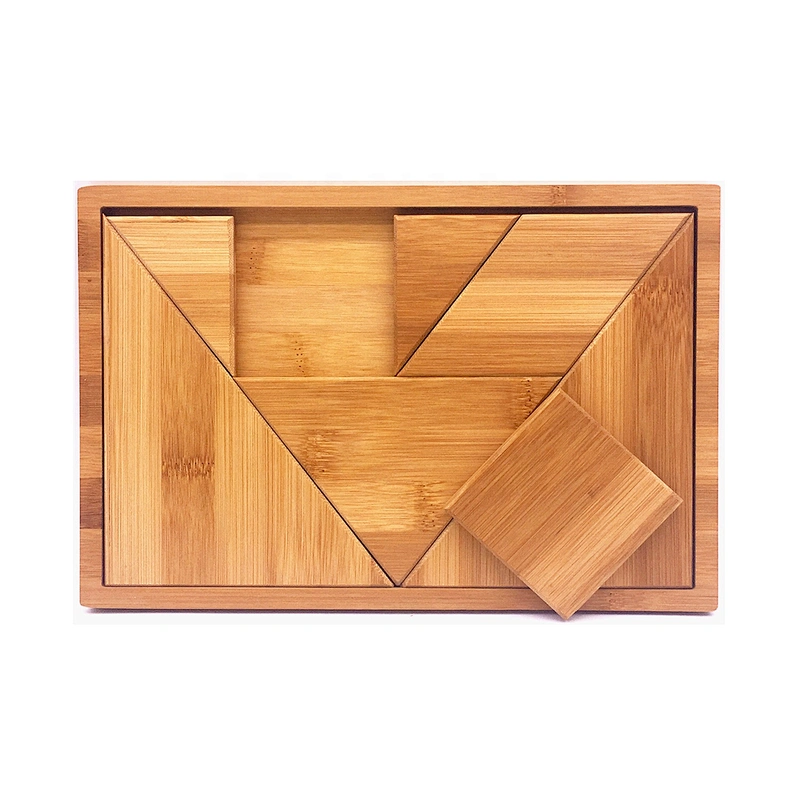 Bamboo Wooden Tangram Game Kids Puzzle Games 7 Pieces from China ...