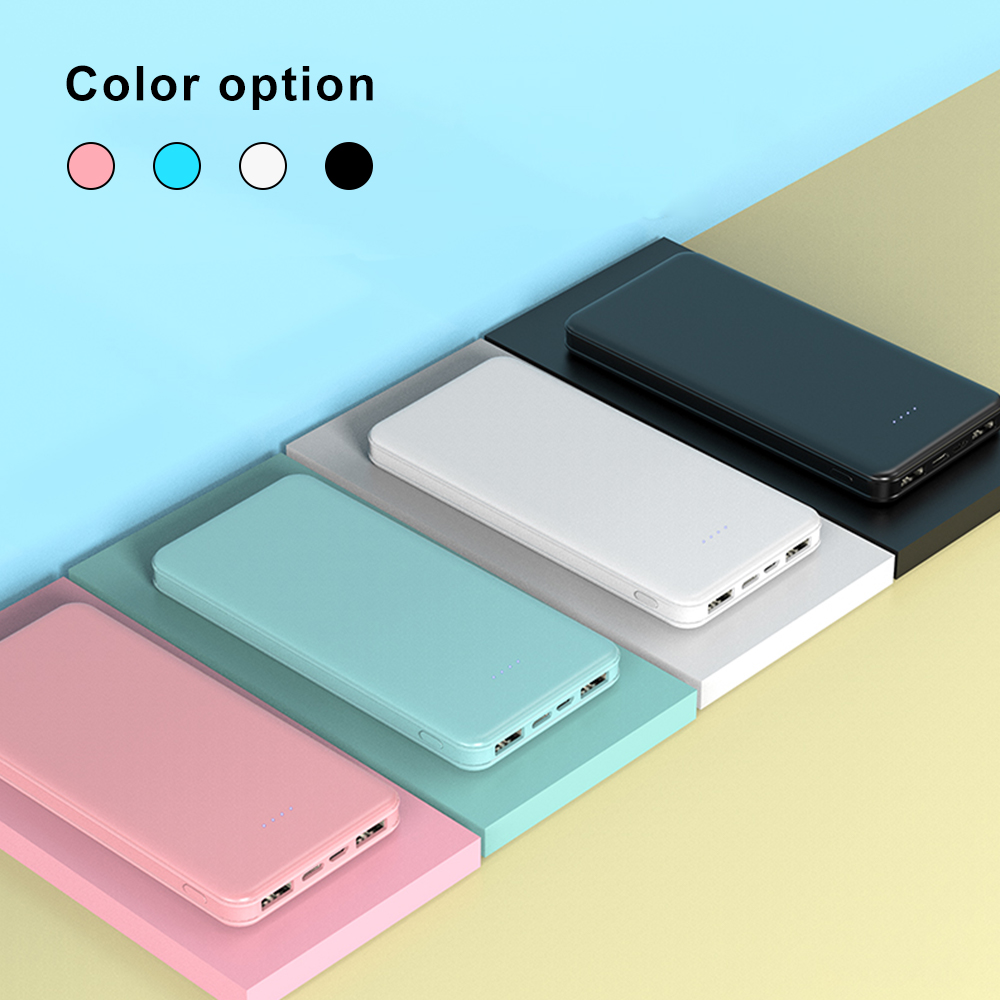 Alimoto PB03 multi color dual input and dual output 10000mAh Slim power bank