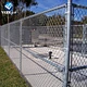 galvanised fence chain link blue