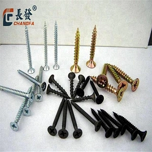 black coarse or fine thread drywall screw