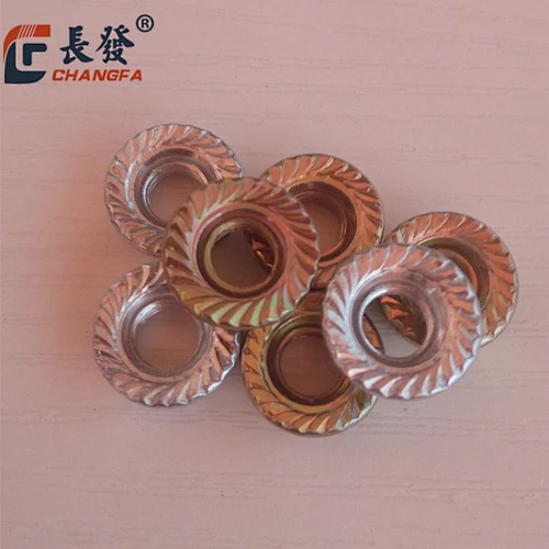 Colour Zinc Hex Flange Nut