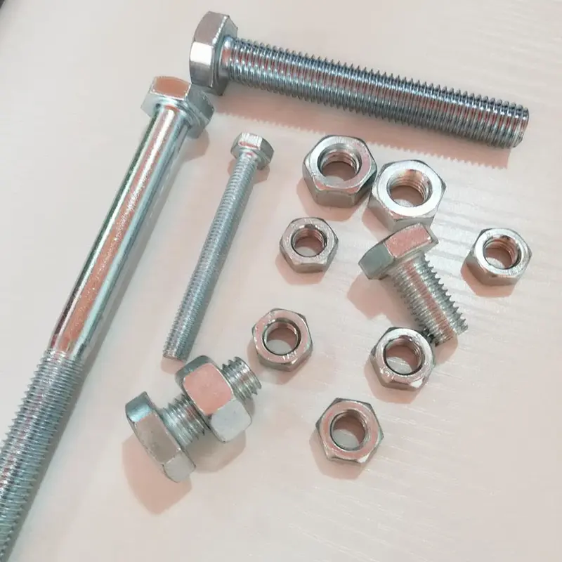 HDG zinc plating, black hex bolts from yongnian