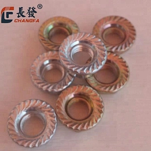 Colour Zinc Hex Flange Nut