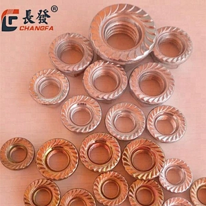 Colour Zinc Hex Flange Nut