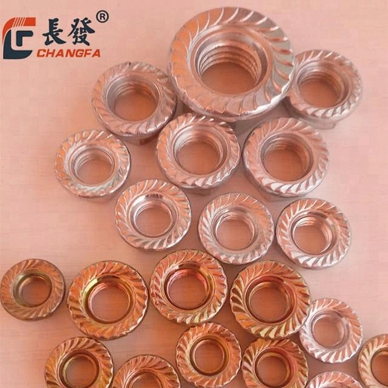 Colour Zinc Hex Flange Nut