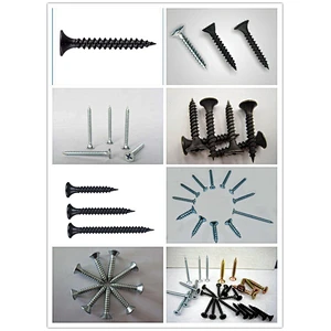 black coarse or fine thread drywall screw