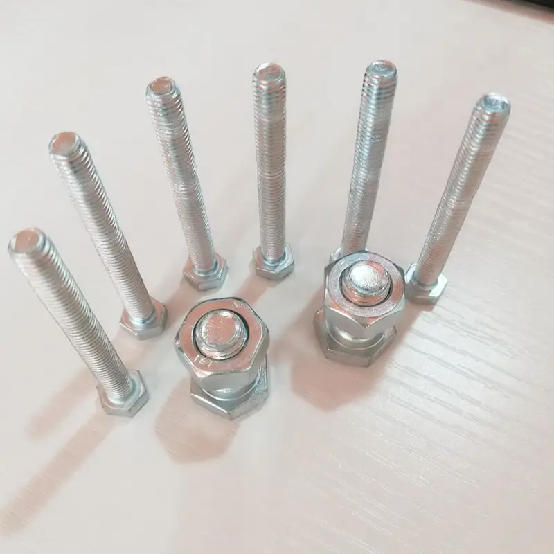 HDG zinc plating, black hex bolts from yongnian