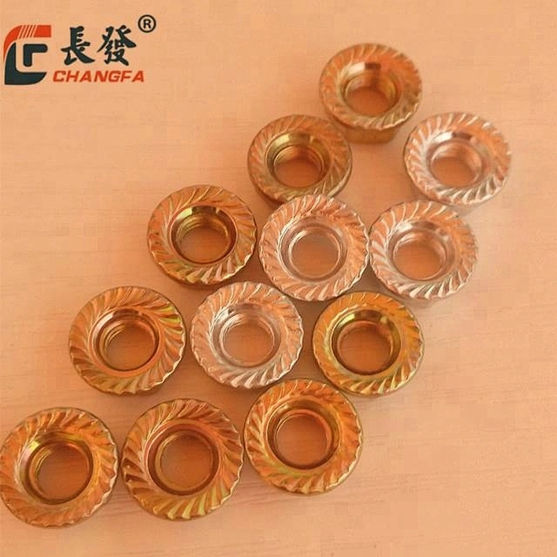 Colour Zinc Hex Flange Nut