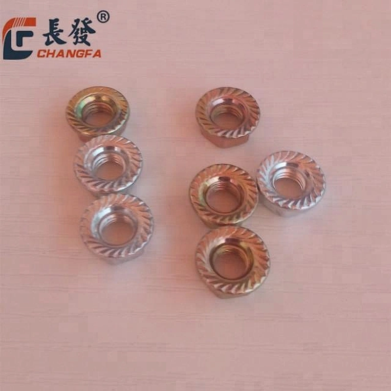 Colour Zinc Hex Flange Nut