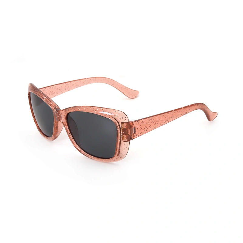 Children Plastic Full Rim Rectangle Thick Leg Uv400 Sunglasses