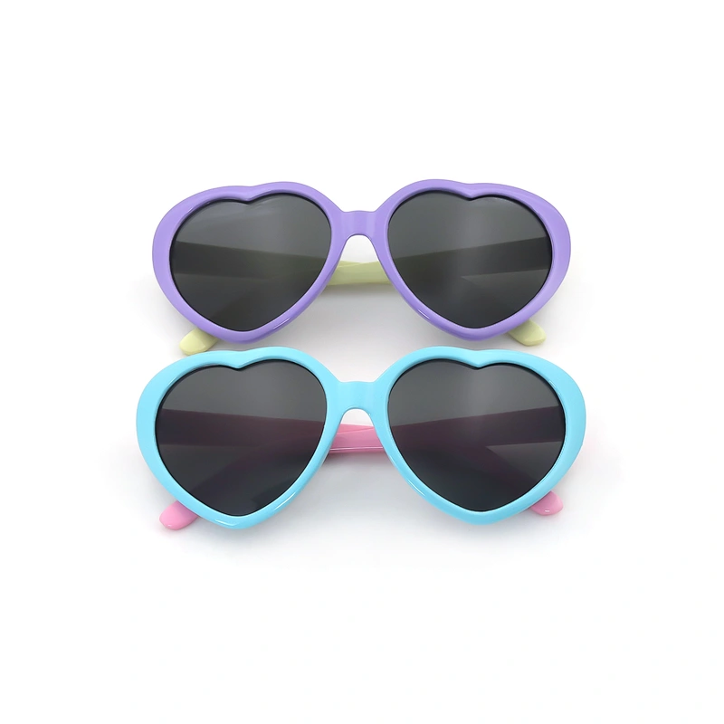 2020 New Product Kids Plastic Heart Shaped Uv400 Sunglasses Sun Glasses