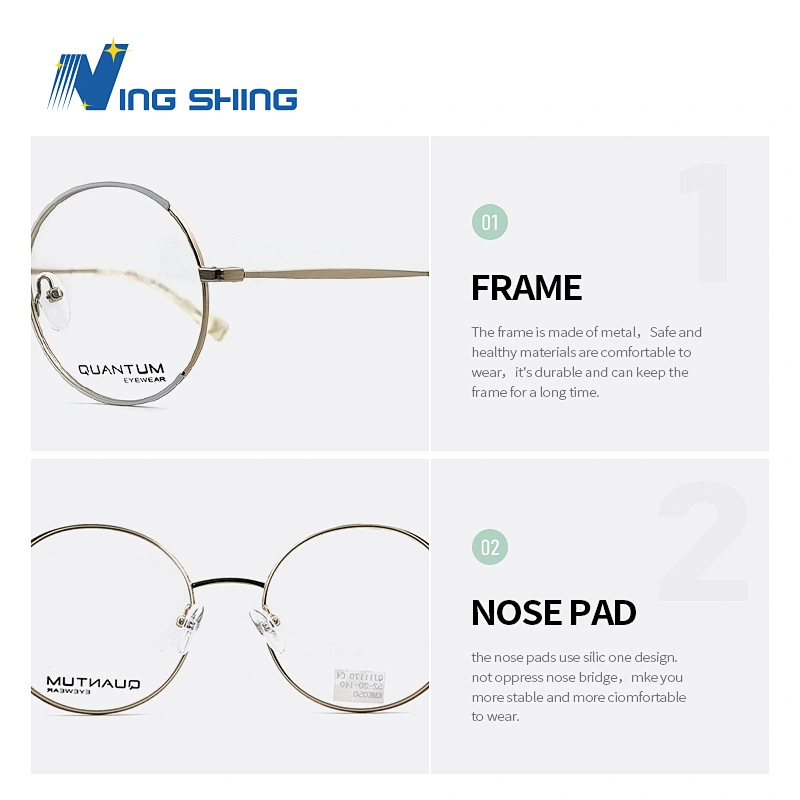 2020 New Arrival Large frame Round frame Metal Eyeglasses Optical Frame for Unisex