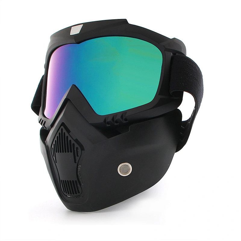 UV Protection Ski Bike Adjustable Motorcycle Helmet Riding Glasses Motocross Anti-Slip Moto Detachable Mask