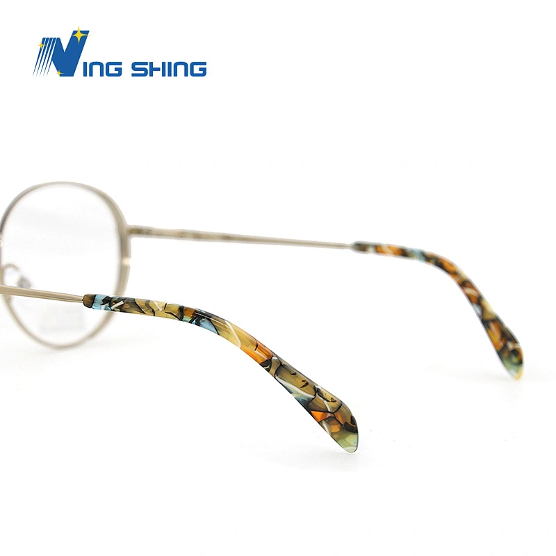 2019 New Arrival Durable ladies Eyewear Metal Frame Half Rim Designer Clear Lens Eye Glasses Framemen optical frame