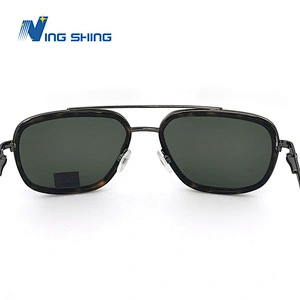 2019 NingShing NewAcetate Sunglasses Frame Glittering cloth Spring Shiny Metal temples Nickle-free Plating Acetate t Custom logo