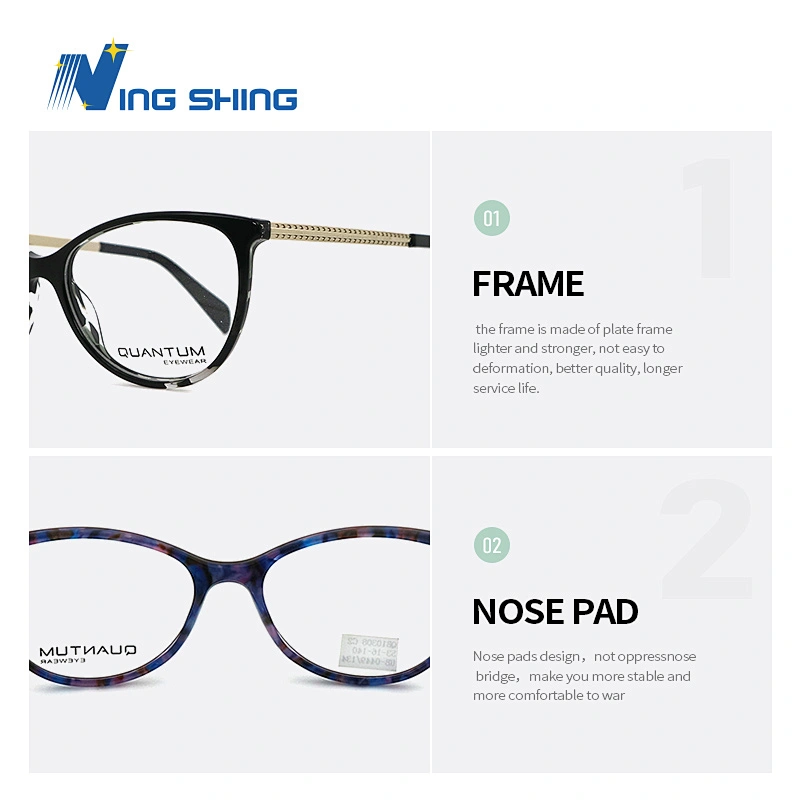 NEW arrival spring hinge design eyeglasses frame handmade acetate eyewear optical glasses spectacle frames metal temple