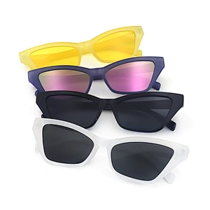 High Quality Popular Wholesale Colored Cat Eye Plastic Frame Fashion Sunglass